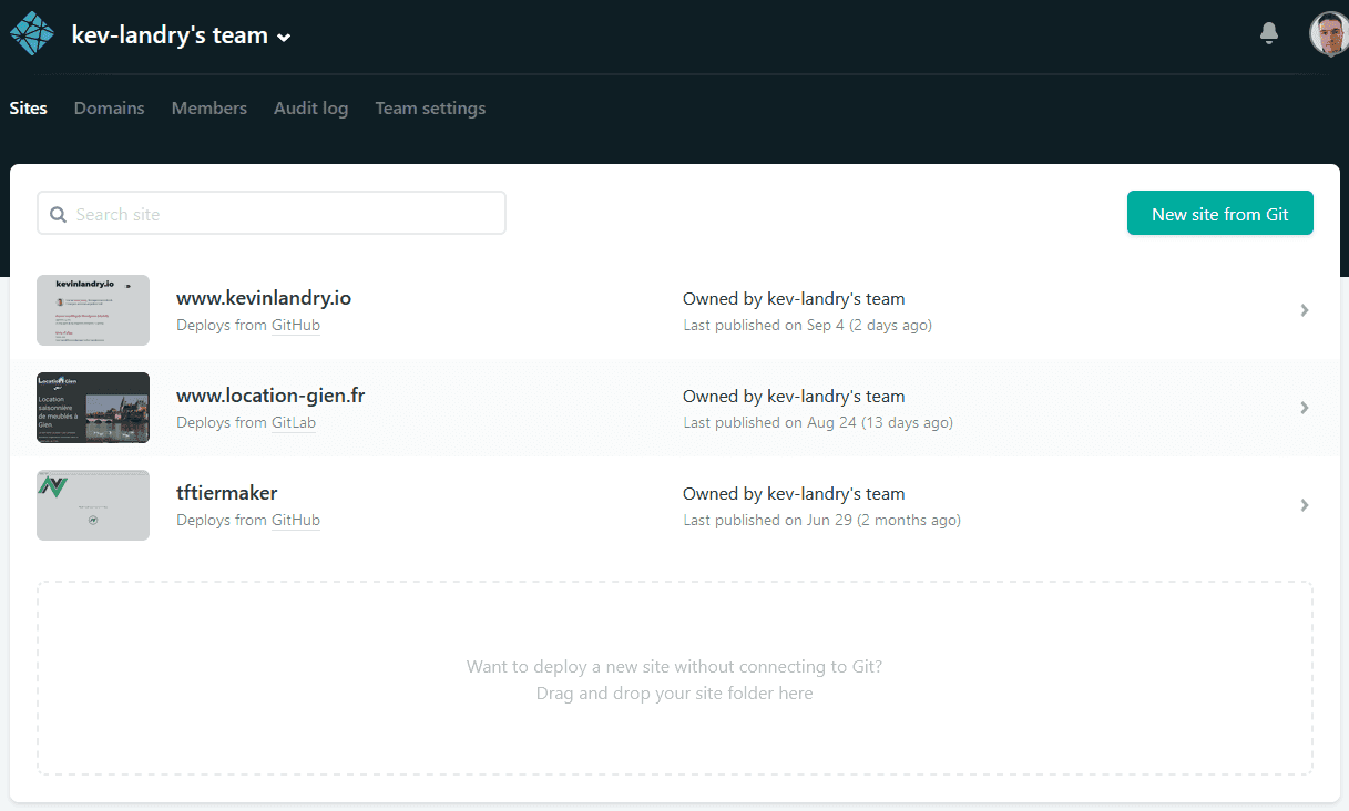 Host with netlify via git